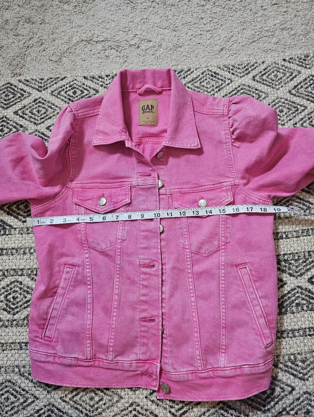 Gap × Barbie Adult Puff Sleeve Icon Denim Jacket Size M